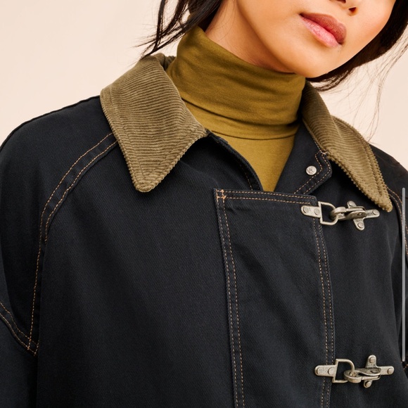 We The Free Denim Barn Coat Free People Utility Jacket - Picture 4 of 5